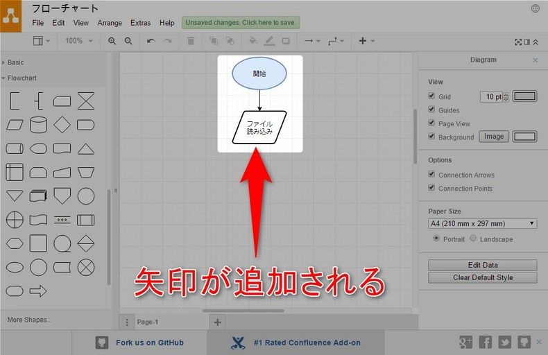 矢印の配置