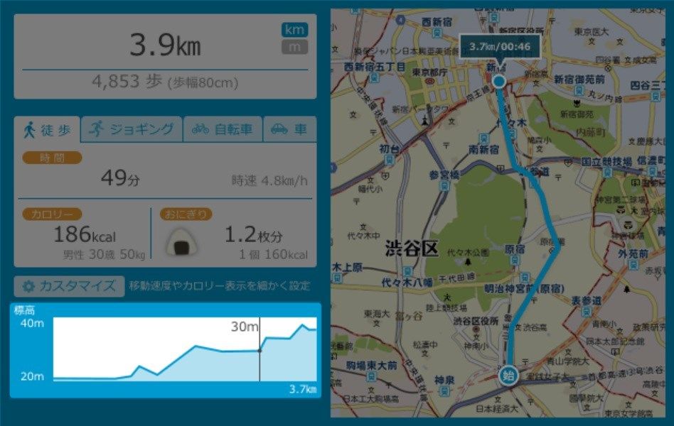 高低差が分かる