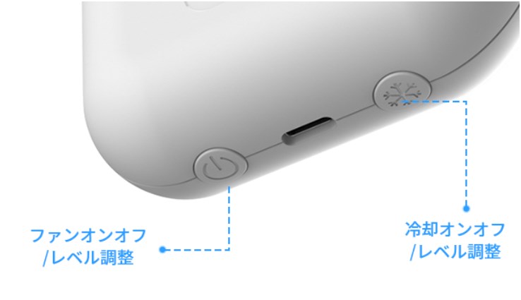 冷却パッド、風量の調節